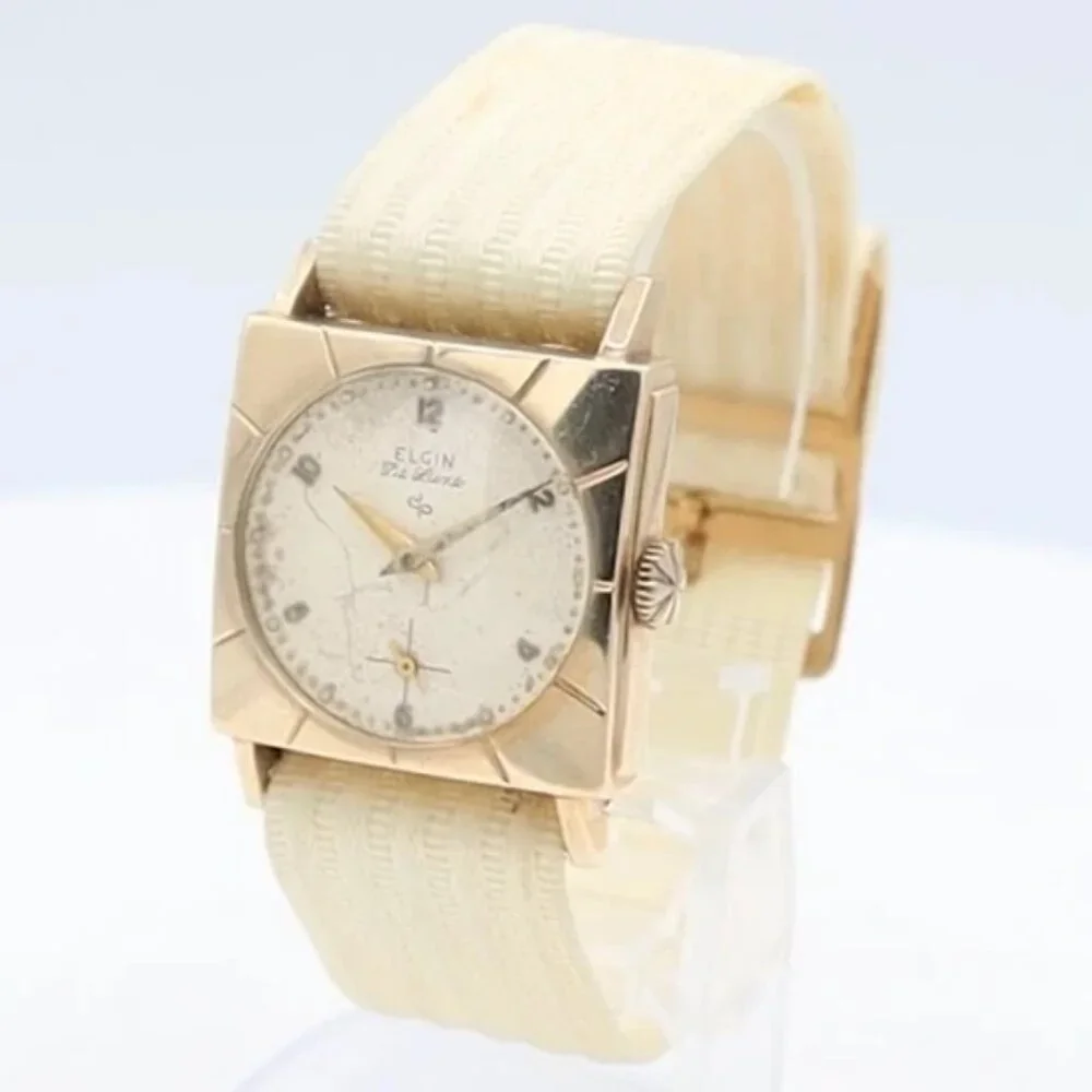 Vintage Elgin 5729 Harland Men's Mechanical Wristwatch 519 USA 10k Gold Filled
